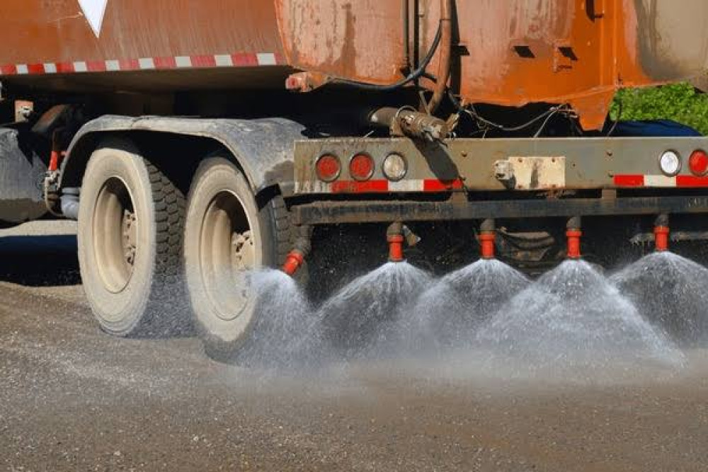 Dust  Giant Water Trucks Actions Dust Control in Mining