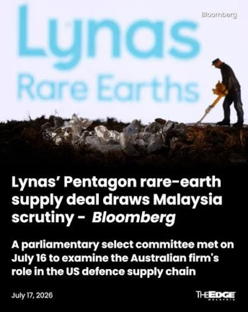 Malaysian Parliamentary Committee Demands Government Stance on Lynas-Pentagon Rare Earths Deal